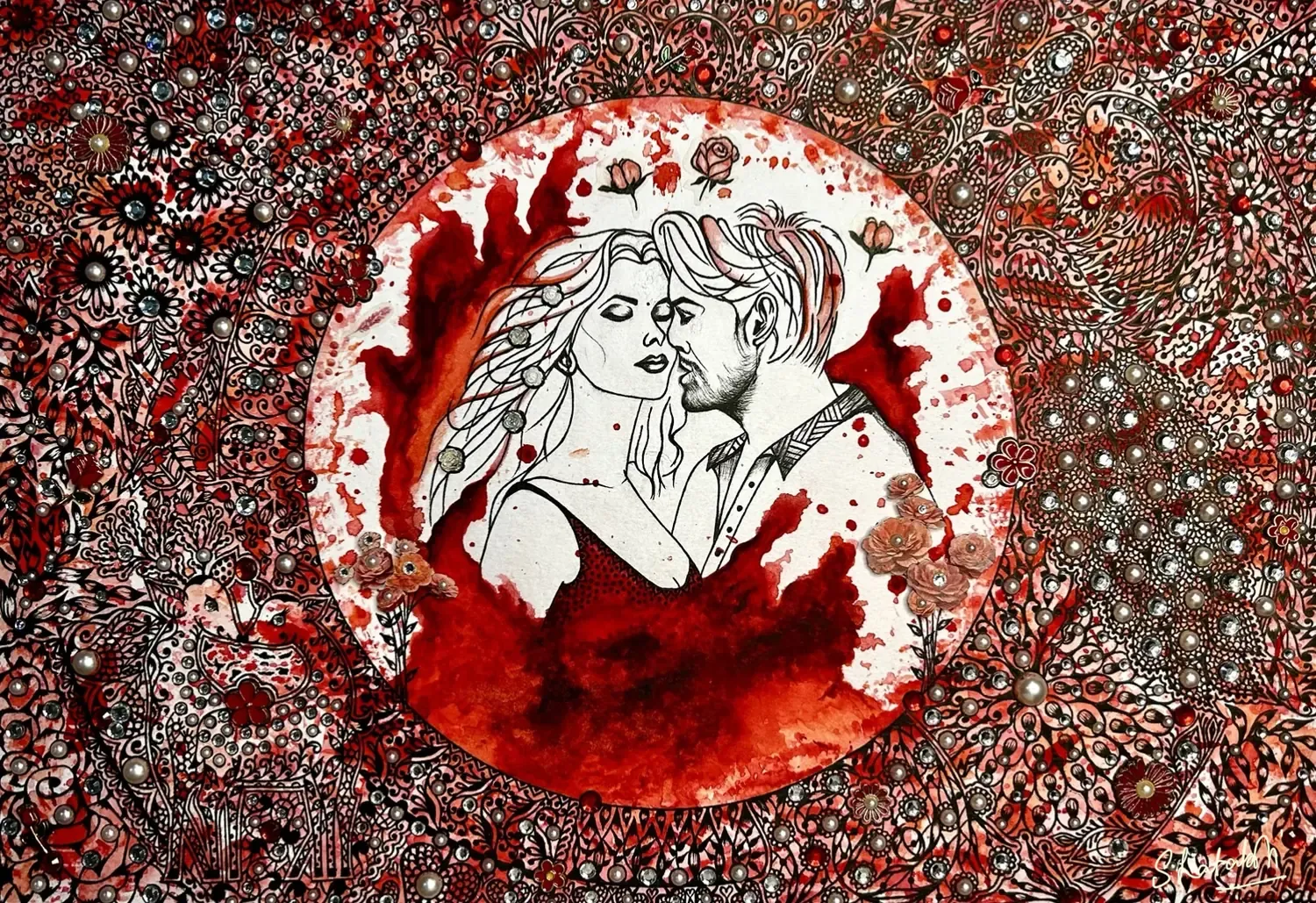 Blood Love, artwork by Shatabdi Mandal