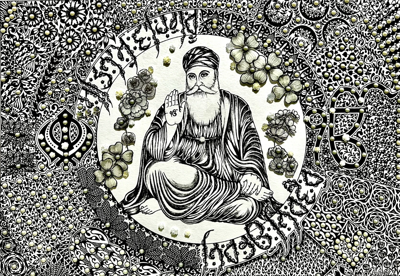 Guru Nanak, artwork by Shatabdi Mandal